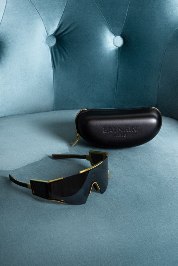 Balmain visor style sunglasses with gold accents 174926 - photo 2