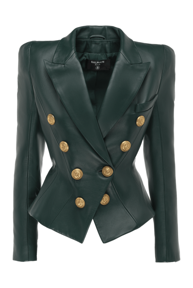 Balmain woman green leather jacket for women buy with prices and photos 174934 - photo 1