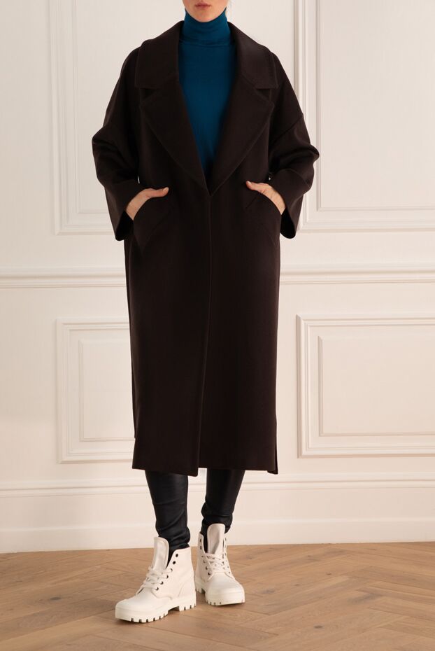 Heresis женские пальто из шерсти коричневое женское купить с ценами и фото 174980 - фото 2