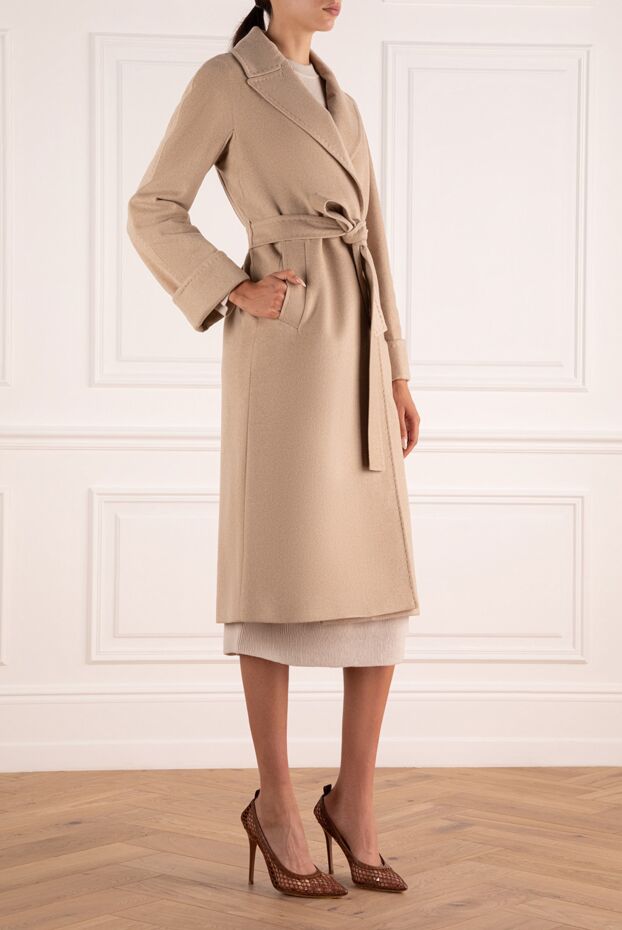 Heresis woman women's beige cashmere coat buy with prices and photos 174984 - photo 2