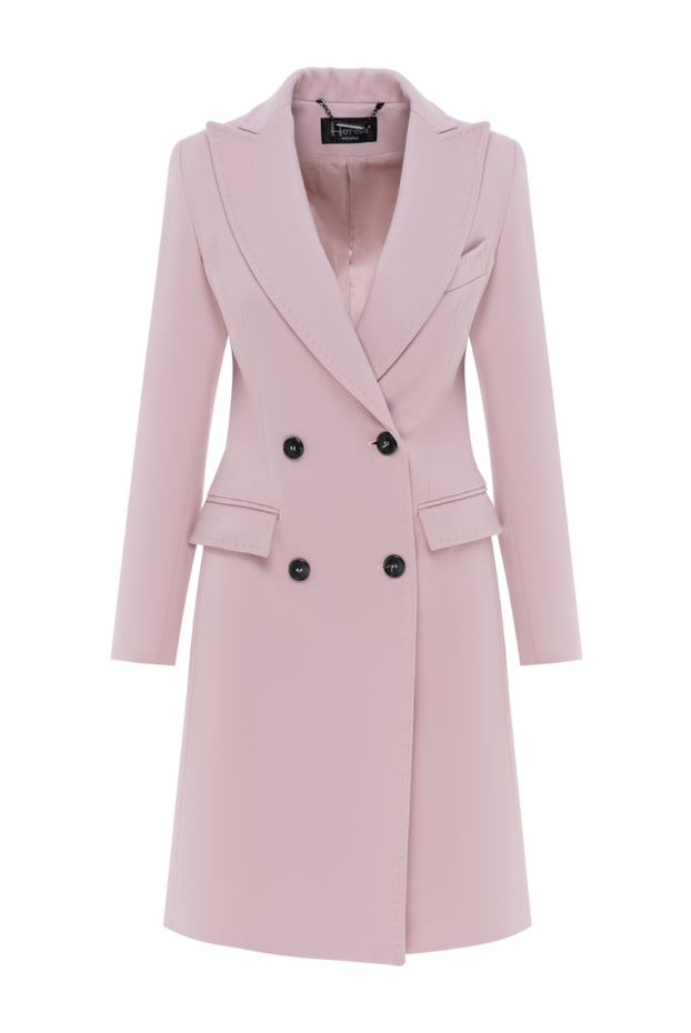 Heresis pink double-breasted wool coat women's 174985 - photo 1