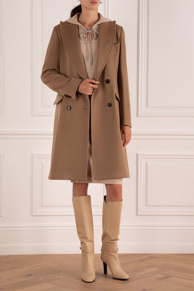Heresis woman beige wool coat for women buy with prices and photos 174986 - photo 2