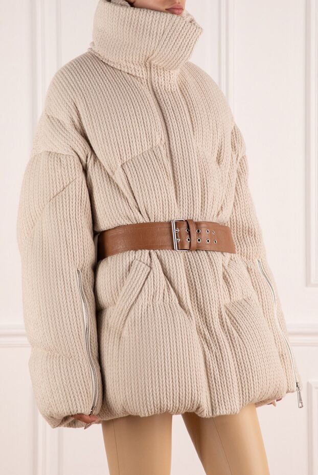 Khrisjoy women's knitted down jacket with contrasting belt 174993 - photo 3