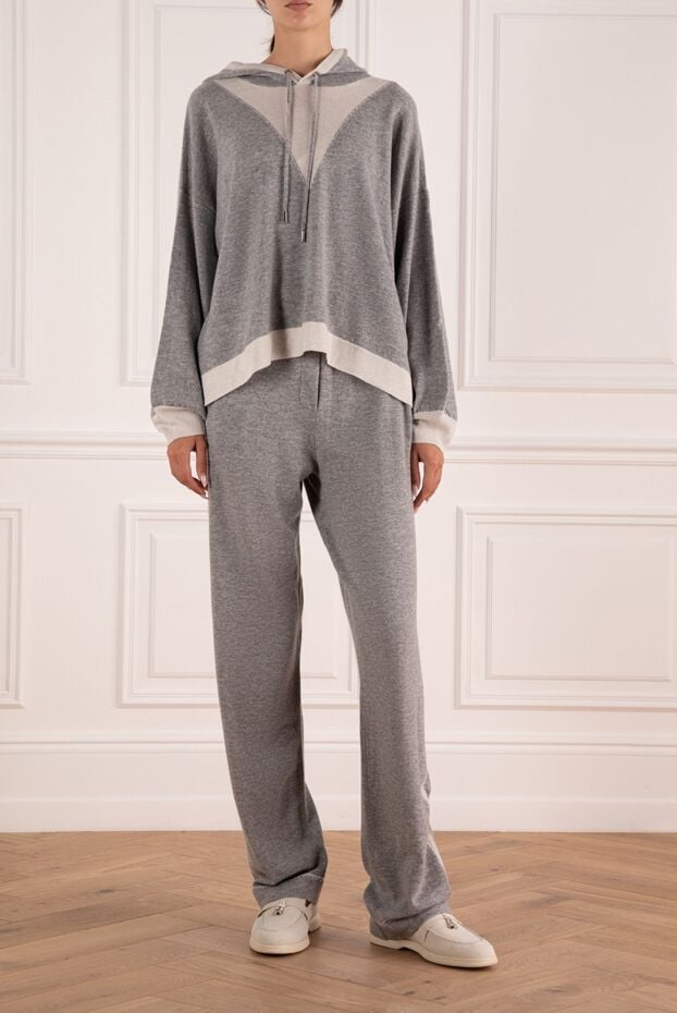 Max&Moi gray casual suit with light inserts women's 175028 - photo 2