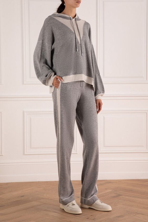 Max&Moi gray casual suit with light inserts women's 175028 - photo 3