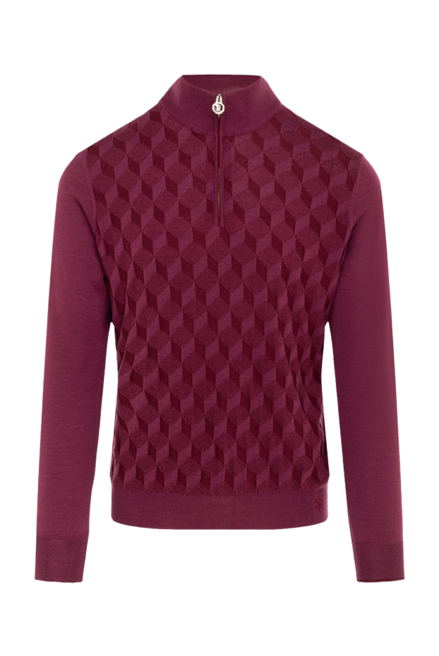 Stefano Ricci burgundy wool troyer with geometric relief pattern 175038 - photo 1