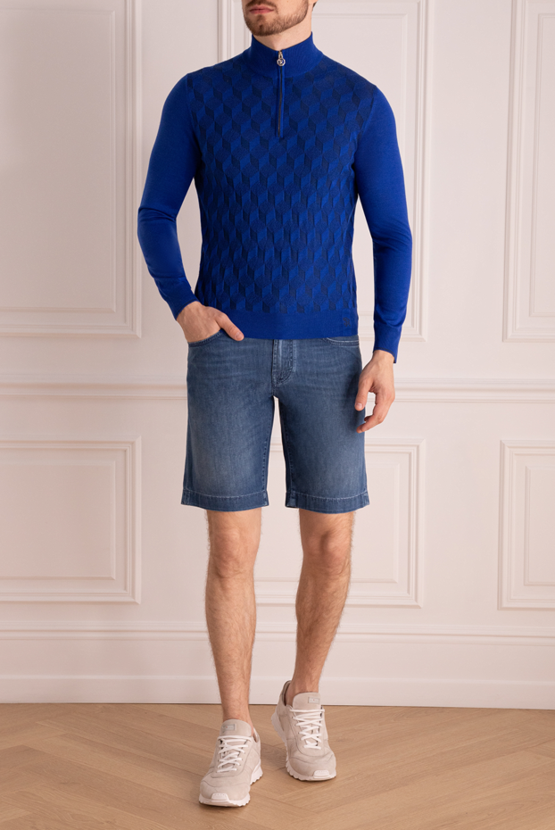 Stefano Ricci a deep blue wool and silk troyer with a geometric weave. 175045 - photo 2