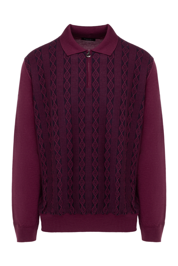 Stefano Ricci polo with long sleeves for men burgundy 175055 - photo 1