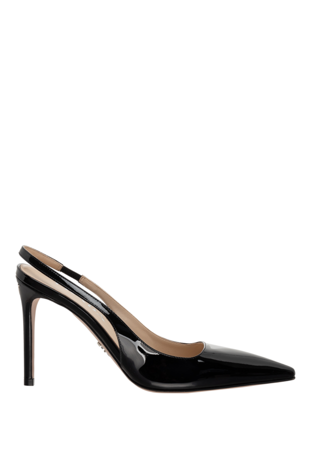 Prada black patent leather slingback shoes women's 175134 - photo 1