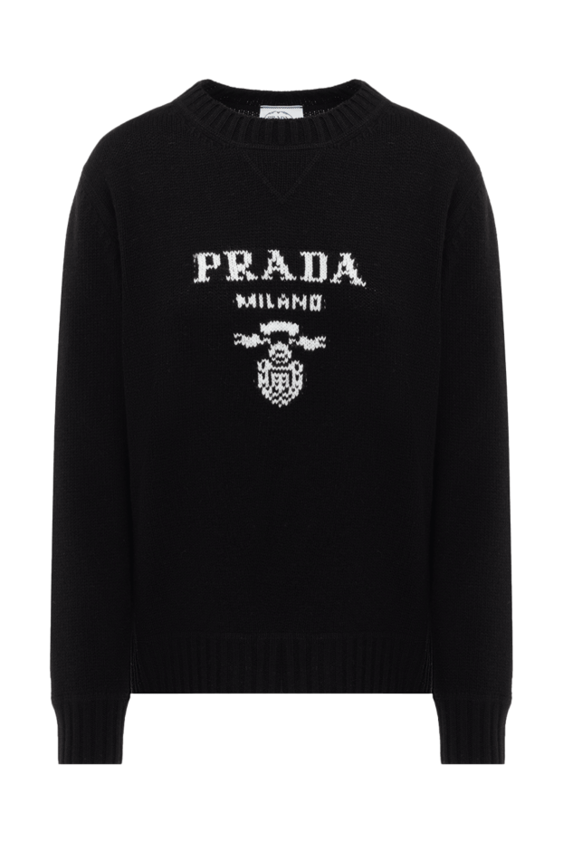 Prada женские джемпер из шерсти и кашемира черный женский купить с ценами и фото 175159 - фото 1