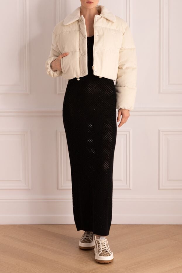 Miu Miu women's white corduroy jacket with buttons and drawstring 175177 - photo 2
