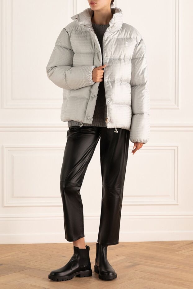 Miu Miu woman gray polyester down jacket buy with prices and photos 175181 - photo 2