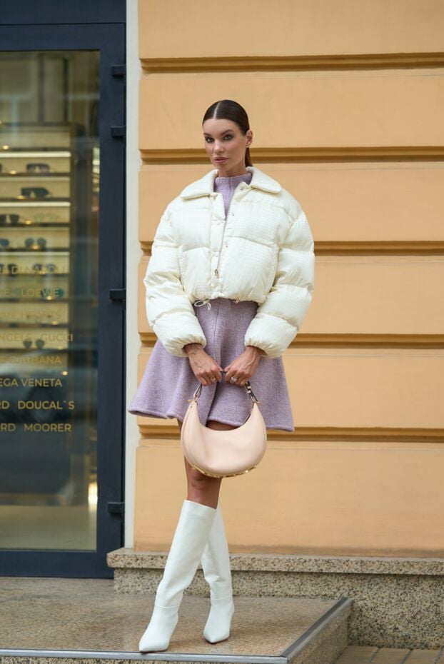 Miu Miu beige cropped jacket with snap buttons women's 175192 - photo 2