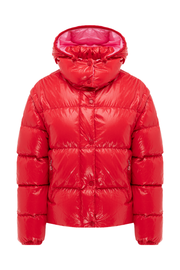 Moncler пуховик з поліестеру червоний жіночий 175199 - фото 1