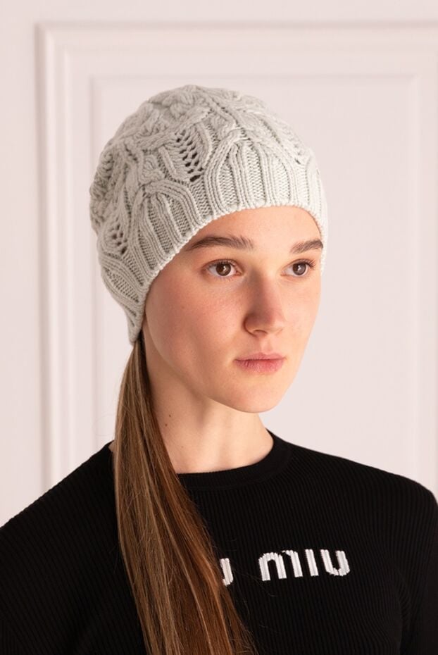 Loro Piana green cashmere hat for women 175216 - photo 2