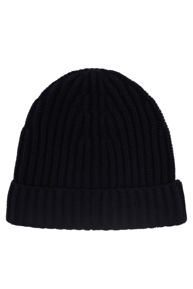 Loro Piana black cashmere women's hat with ribbed knit lapel 175217 - photo 3