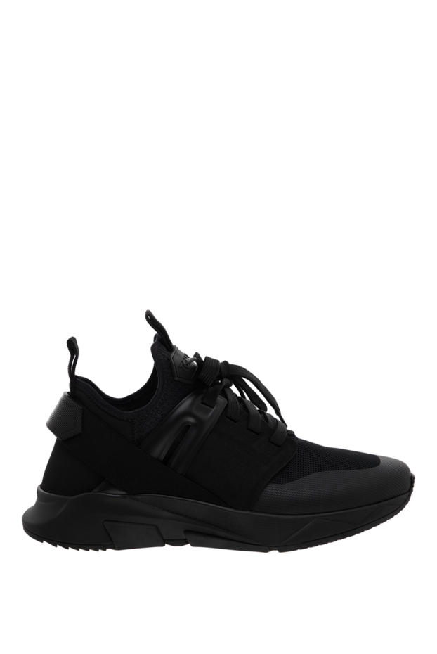 Tom Ford black leather and polyester sneakers for men 175227 - photo 1