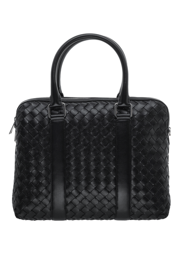 Bottega Veneta intrecciato slim briefcasemade of woven calfskin, black 175230 - photo 1