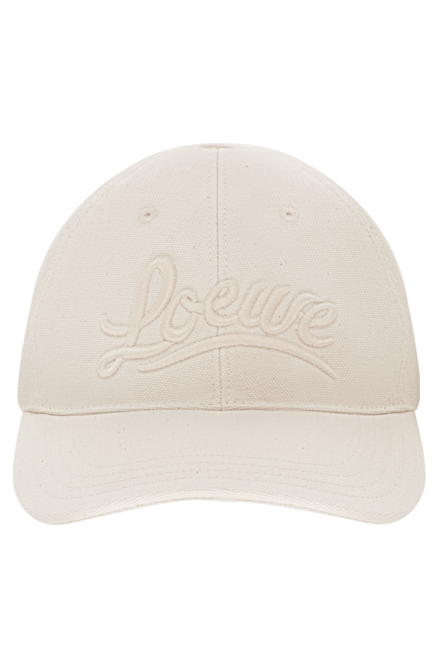 Loewe beige baseball cap made of thick cotton with voluminous embroidery 175251 - photo 1