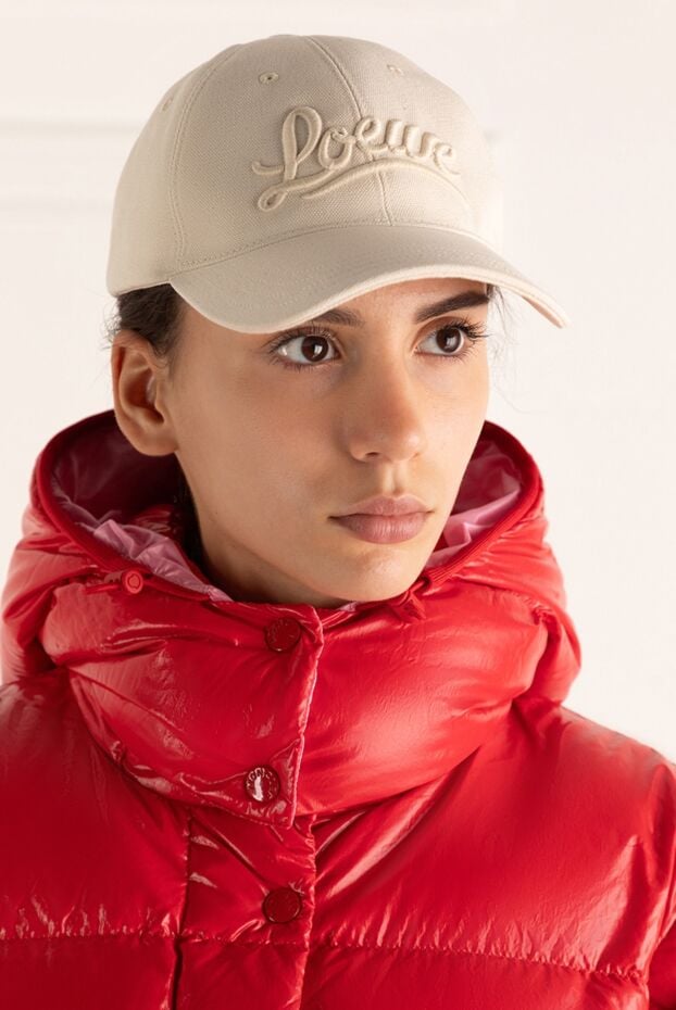 Loewe beige baseball cap made of thick cotton with voluminous embroidery 175251 - photo 2