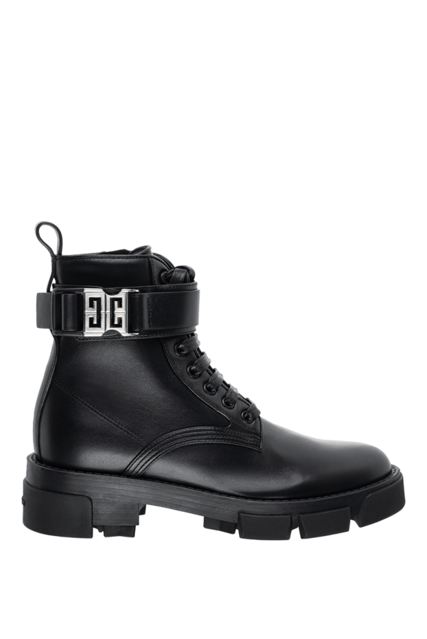 Givenchy leather boots black decorated with a logo buckle women's 175260 - photo 1