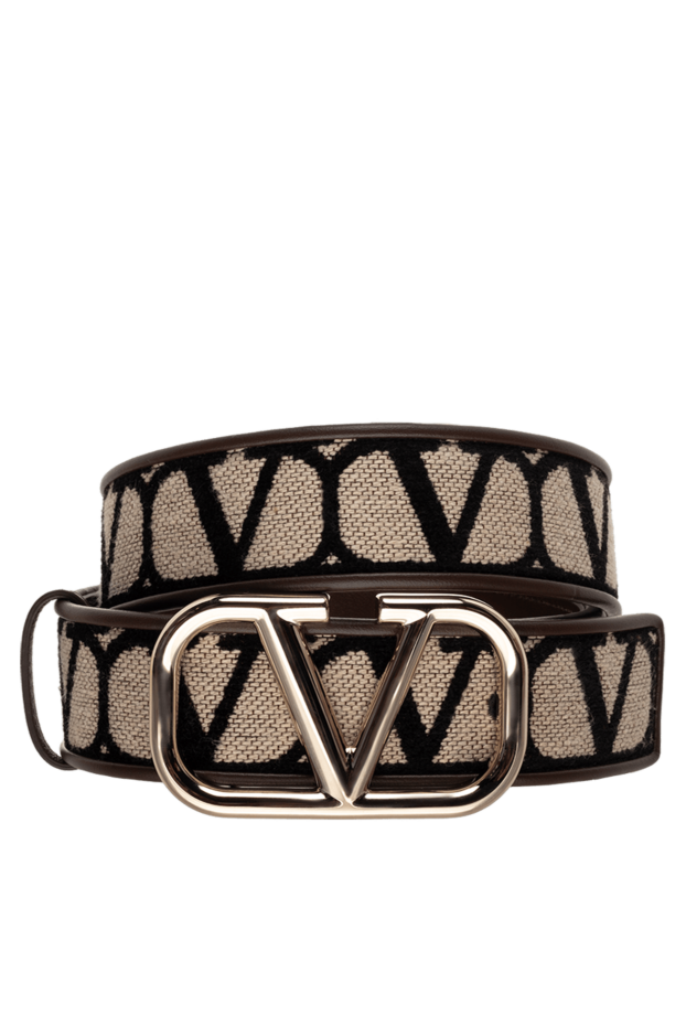 Valentino woman brown leather and tactel belt for women buy with prices and photos 175289 - photo 1