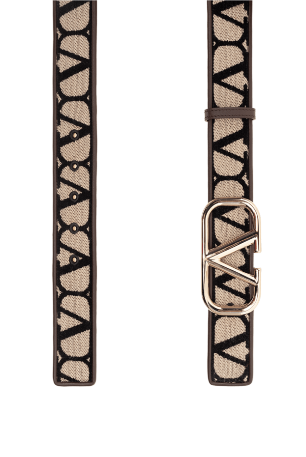 Valentino brown leather and tactile belt for women 175289 - photo 3