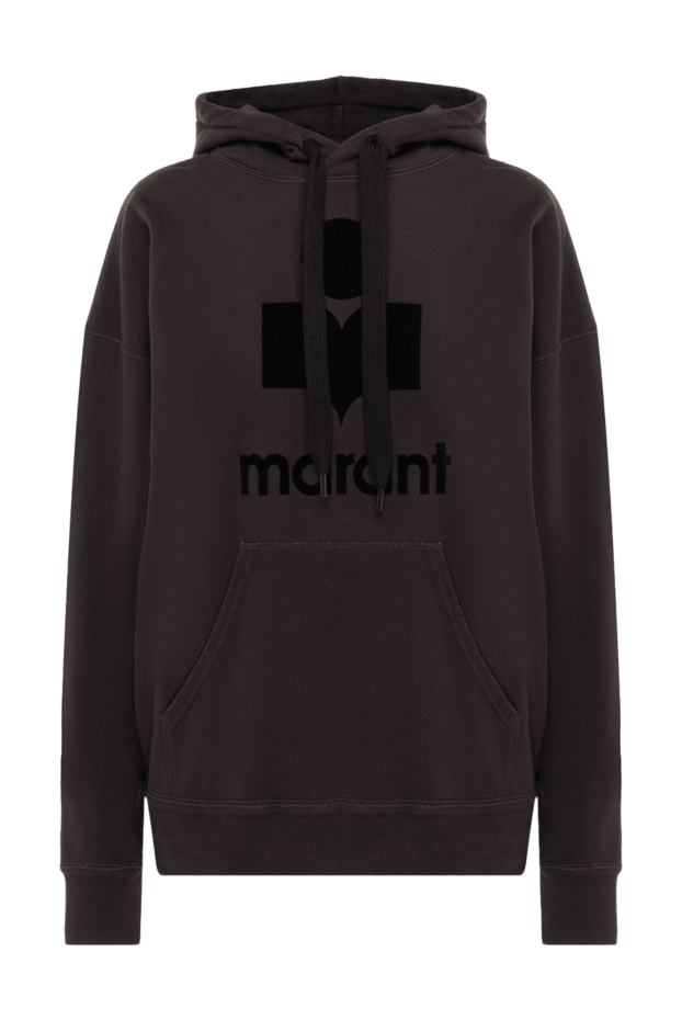 Hoodie made of cotton and polyester black for women - photo 1