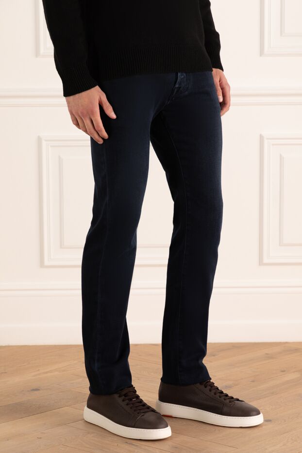 Jacob Cohen dark blue cotton jeans with smooth texture 175361 - photo 3