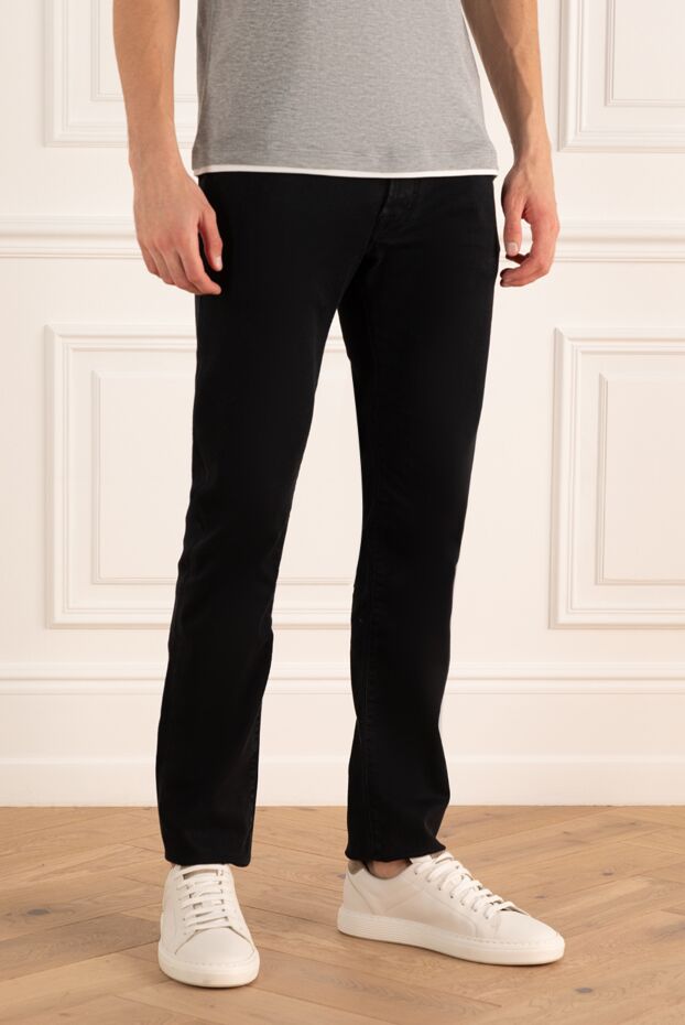 Jacob Cohen basic black jeans made of thick cotton without any abrasions 175362 - photo 3