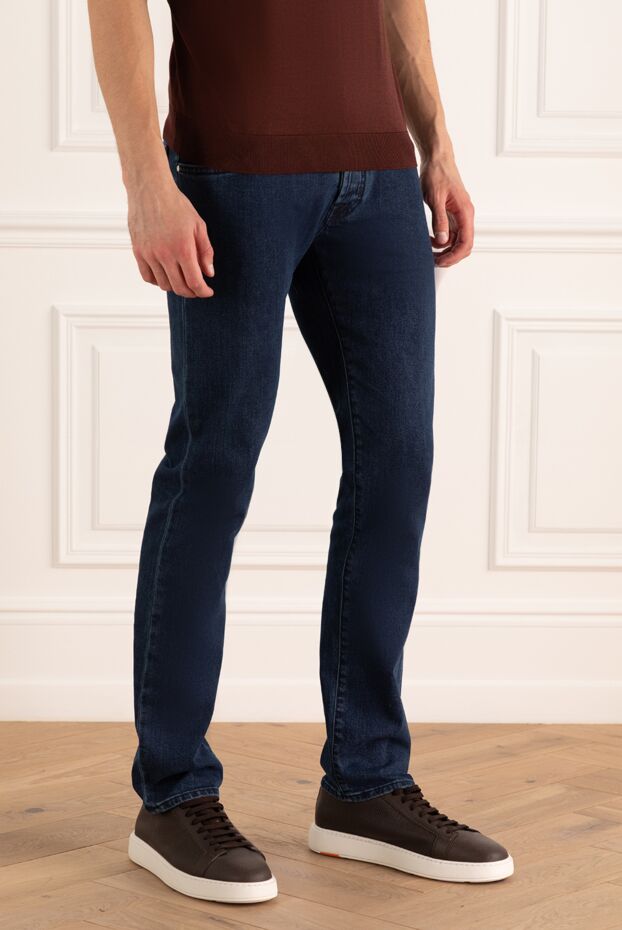 Jacob Cohen men's blue jeans made of cotton with elastic fibers 175364 - photo 3