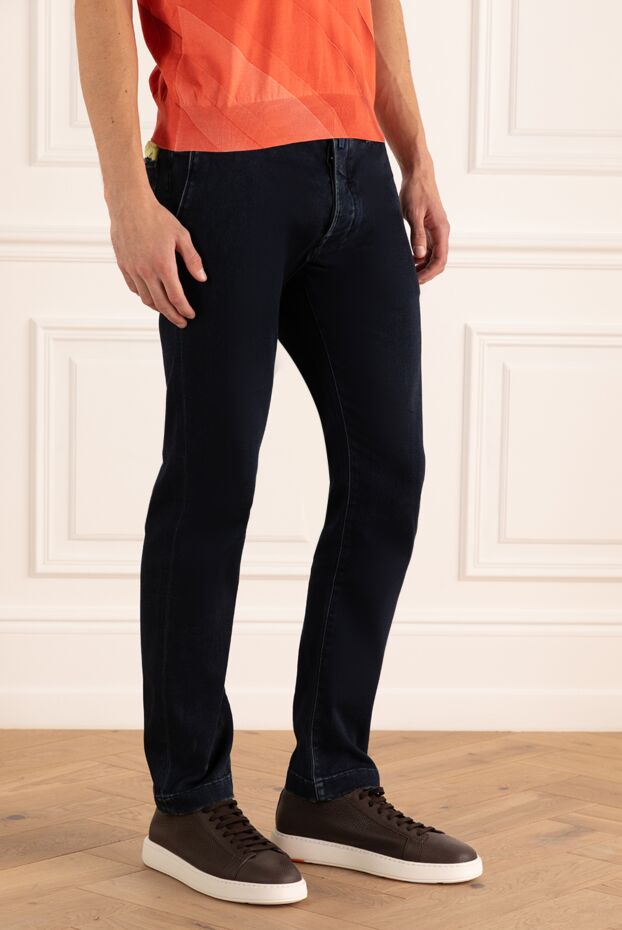 Jacob Cohen dark blue jeans in a comfortable style with textile drawstring 175365 - photo 3
