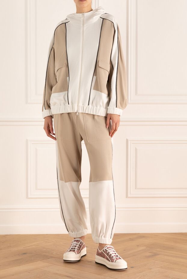Brunello Cucinelli двухцветный спортивный костюм с вертикальными акцентами 175438 - фото 2
