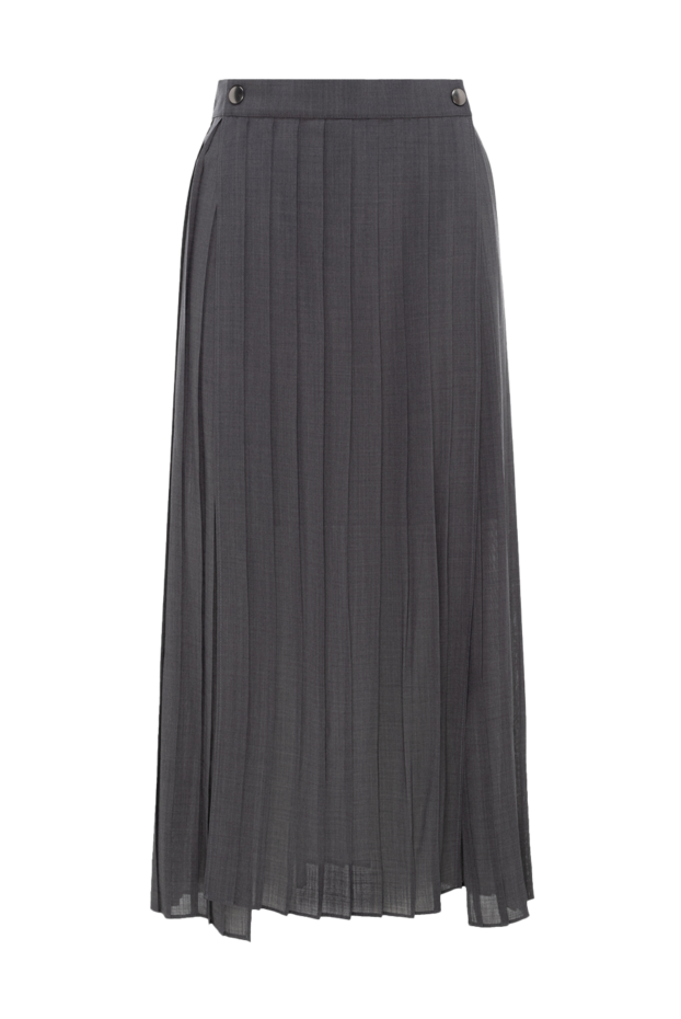 Gray polyester and wool skirt for women - photo 1