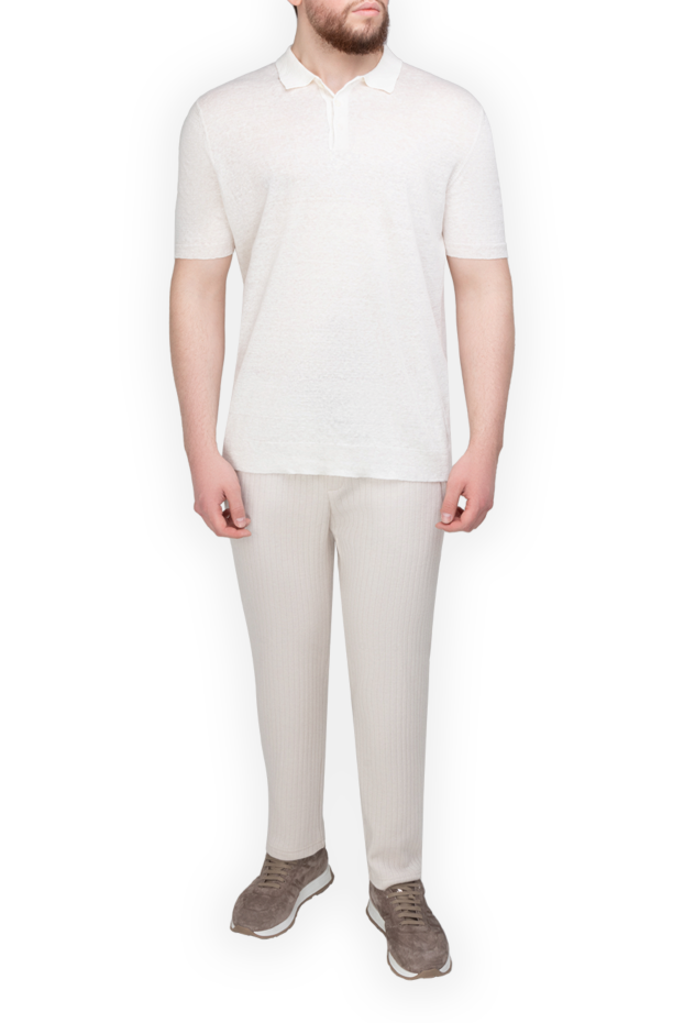 Eleventy beige wool and cashmere pants for men 175486 - photo 2