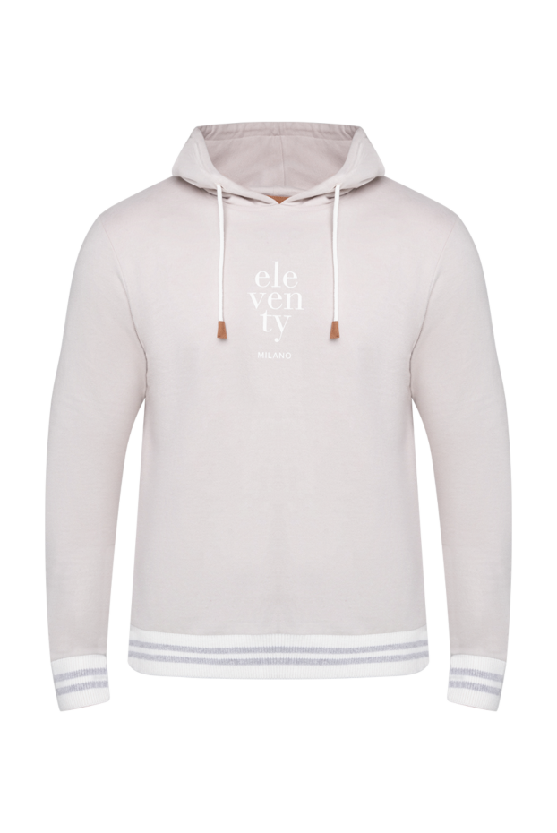 Beige cotton sweatshirt for men - photo 1