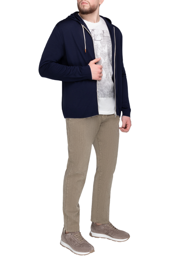 Eleventy men's blue mohair and silk sweatshirt 175490 - photo 2