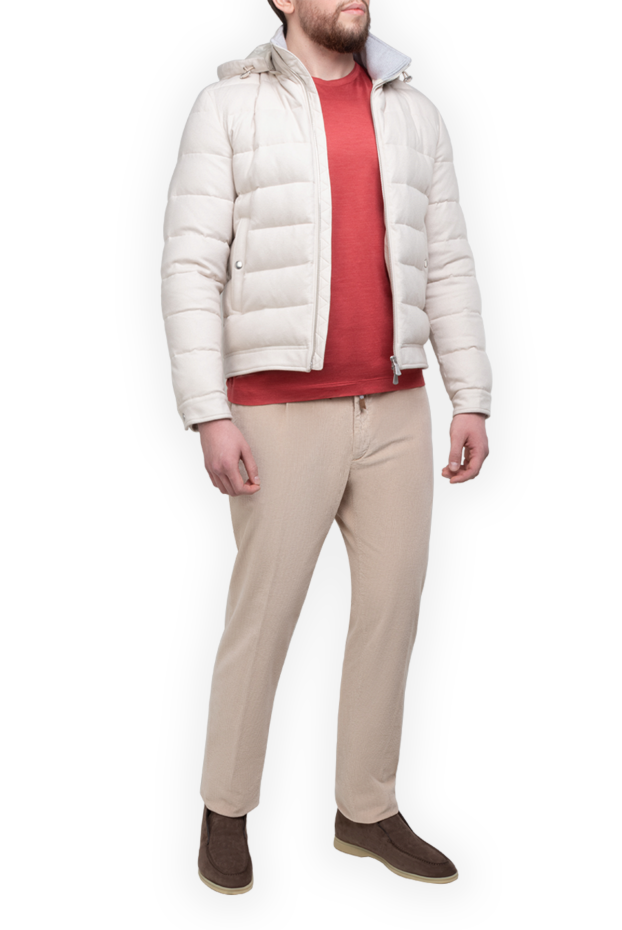 Eleventy beige silk and cashmere jacket for men 175492 - photo 2