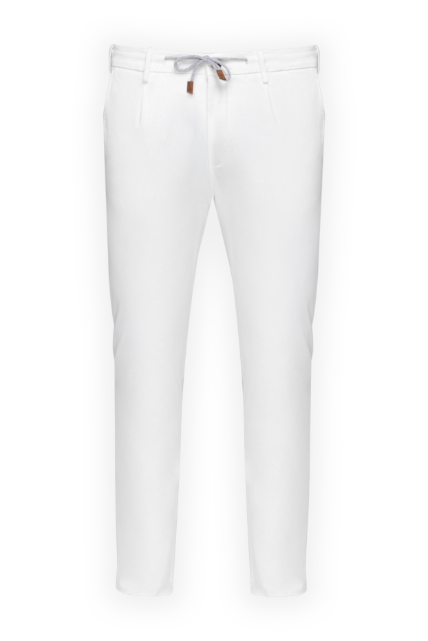 Eleventy men's white trousers with ties 175495 - photo 1