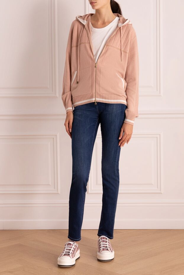 D.Exterior pink knitted sports cardigan women's 175560 - photo 2