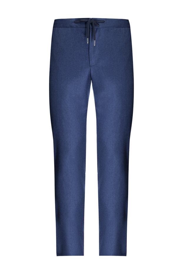 Cesare di Napoli man men's blue wool and cashmere trousers buy with prices and photos 175593 - photo 1