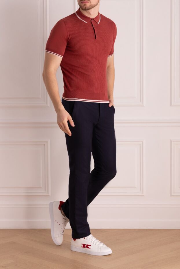 Cesare di Napoli man men's blue wool trousers buy with prices and photos 175598 - photo 2