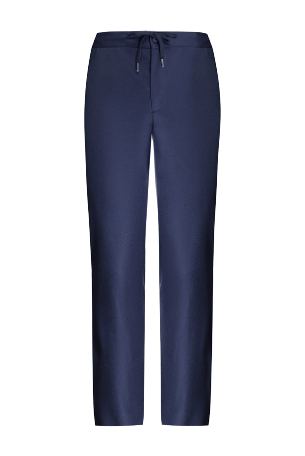 Cesare di Napoli man men's blue wool and cashmere trousers buy with prices and photos 175603 - photo 1