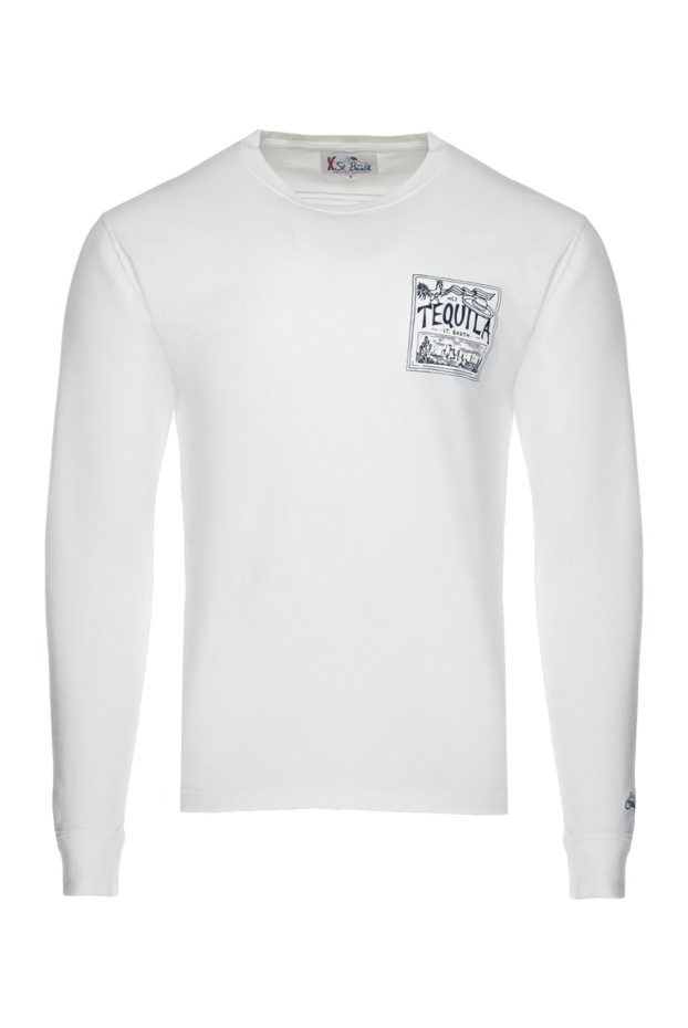 Sweatshirt made of white cotton for men - photo 1