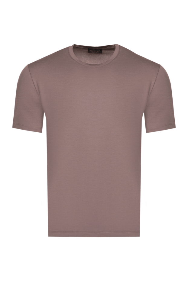 Cesare di Napoli man t-shirt made of cotton and elastane, brown for men buy with prices and photos 175617 - photo 1