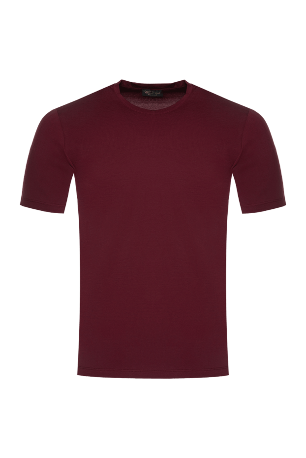 Cesare di Napoli man t-shirt made of cotton and elastane, burgundy for men buy with prices and photos 175618 - photo 1