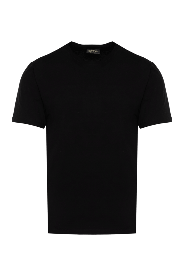 Cesare di Napoli мужские футболка из хлопка и эластана черная мужская купить с ценами и фото 175619 - фото 1