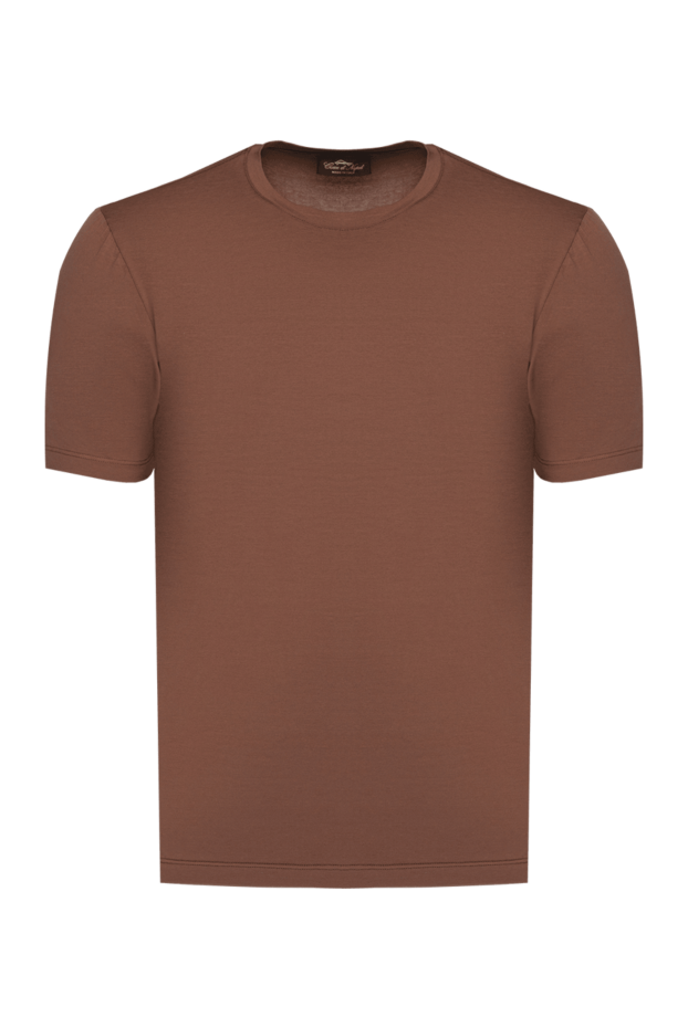 Cesare di Napoli man t-shirt made of cotton and elastane, brown for men buy with prices and photos 175621 - photo 1