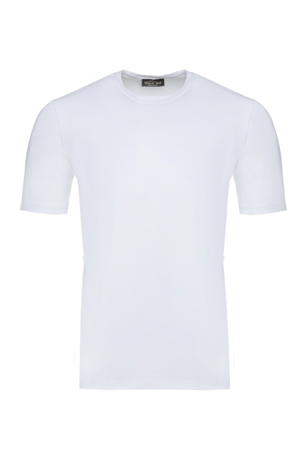 Cesare di Napoli man white cotton and elastane t-shirt for men buy with prices and photos 175623 - photo 1