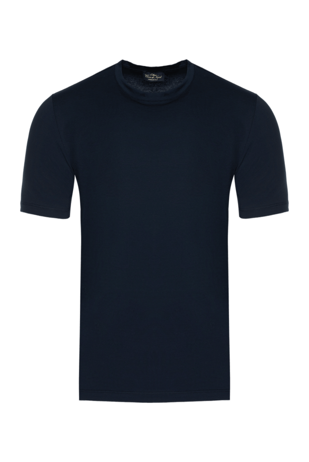 Cesare di Napoli мужские футболка из хлопка и эластана синяя мужская купить с ценами и фото 175624 - фото 1